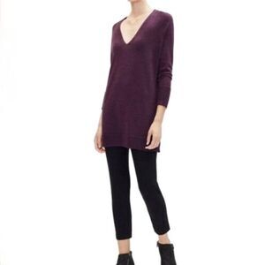Eileen Fisher Merino Wool V-Neck Sweater Dress